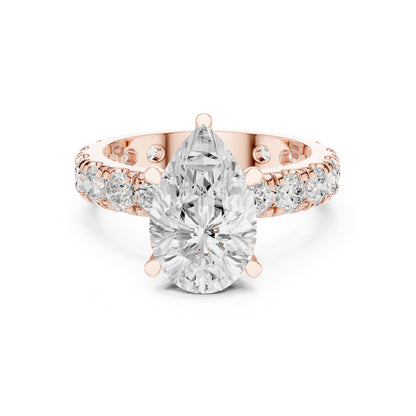 Oval Pave Lab Grown Diamond Engagement Ring