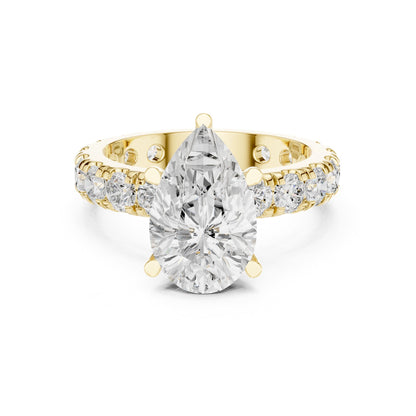 Oval Pave Lab Grown Diamond Engagement Ring