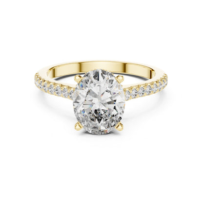 Oval Pave Lab Grown Diamond Engagement Ring