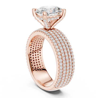 Oval Pave Lab Grown Diamond Engagement Ring