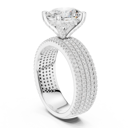 Oval Pave Lab Grown Diamond Engagement Ring