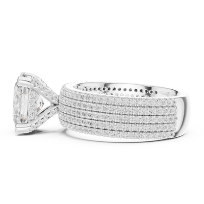 Oval Pave Lab Grown Diamond Engagement Ring