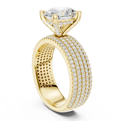 Oval Pave Lab Grown Diamond Engagement Ring