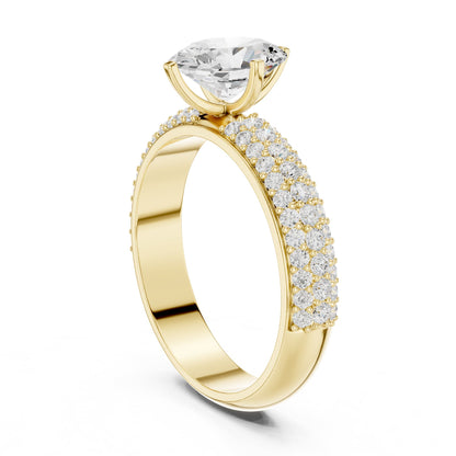 Oval Pave Lab Grown Diamond Engagement Ring