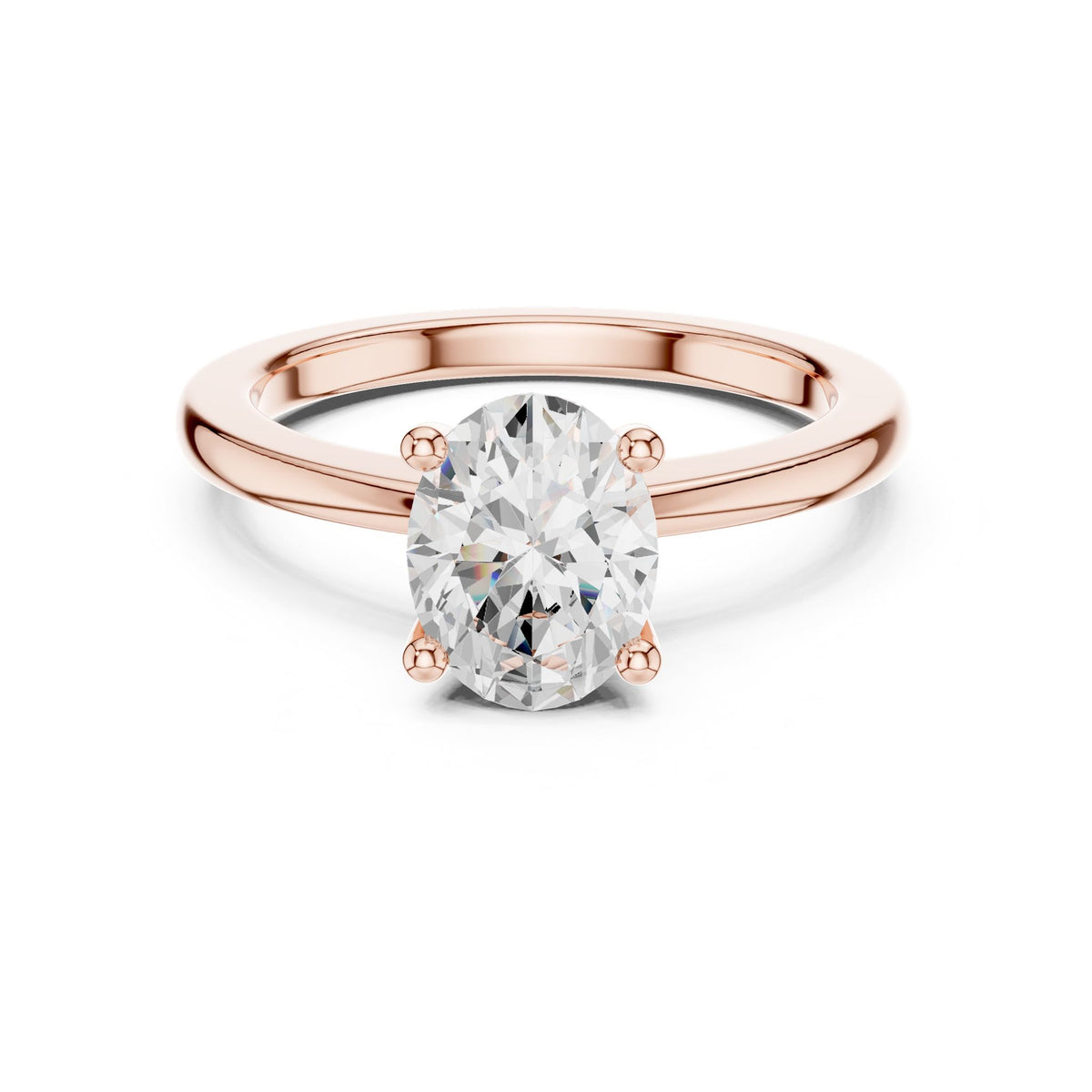 Oval Solitaire Lab Grown Diamond Engagement Ring