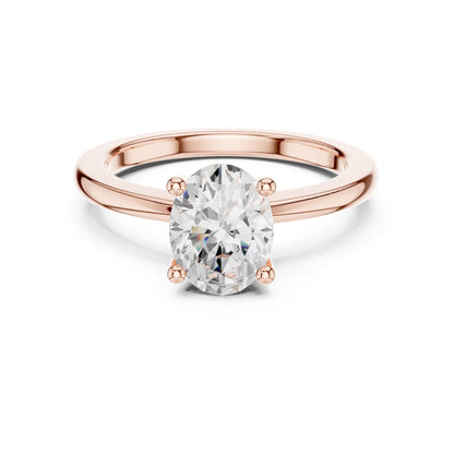 Oval Solitaire Lab Grown Diamond Engagement Ring