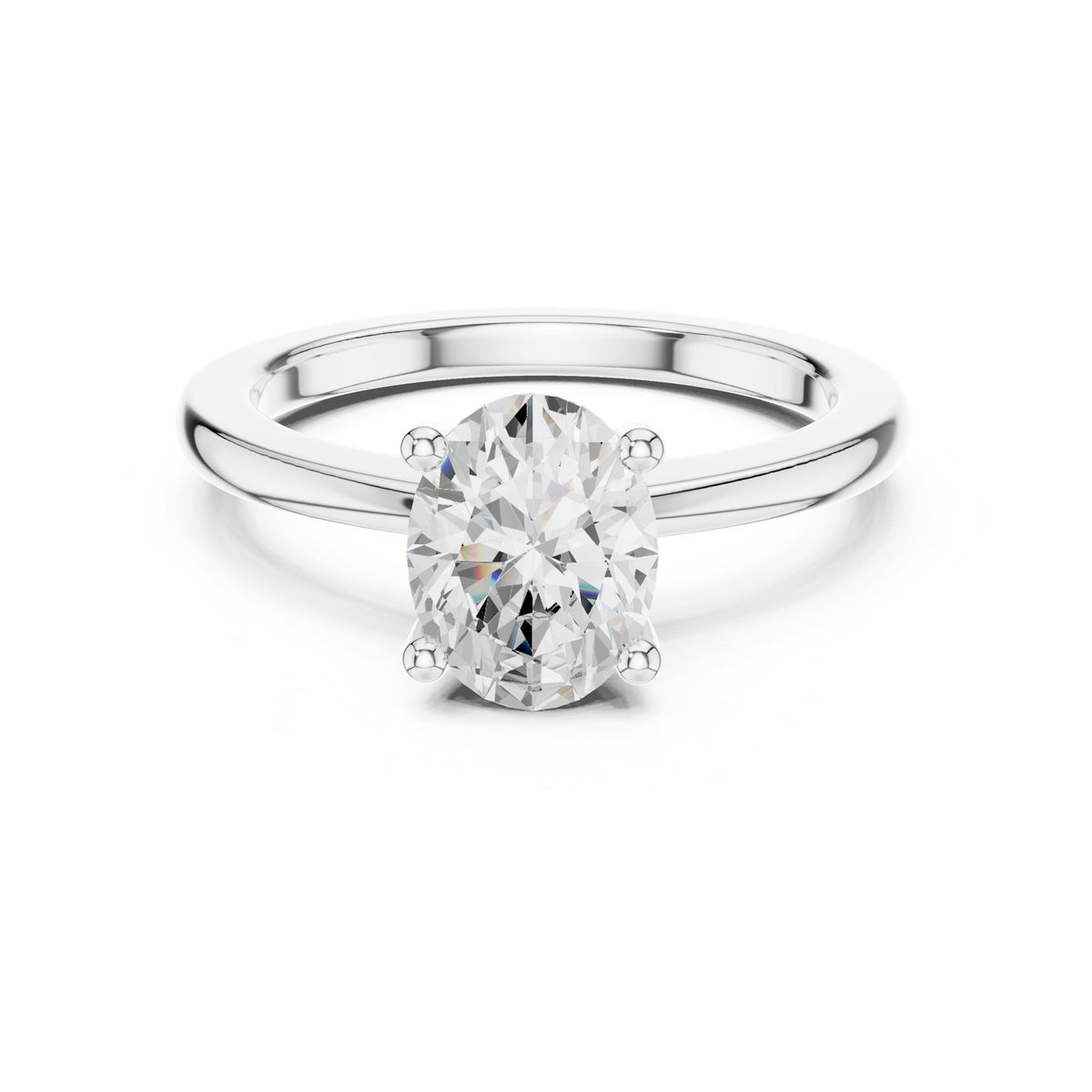 Oval Solitaire Lab Grown Diamond Engagement Ring