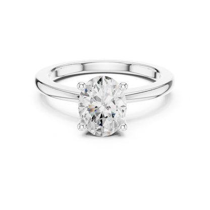 Oval Solitaire Lab Grown Diamond Engagement Ring