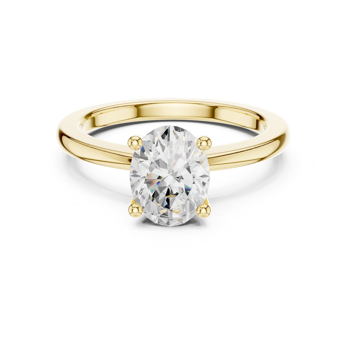 Oval Solitaire Lab Grown Diamond Engagement Ring
