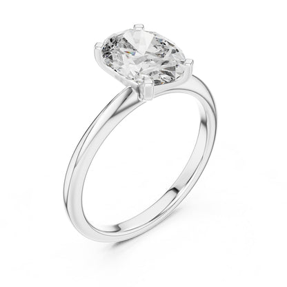 Oval Solitaire Lab Grown Diamond Engagement Ring