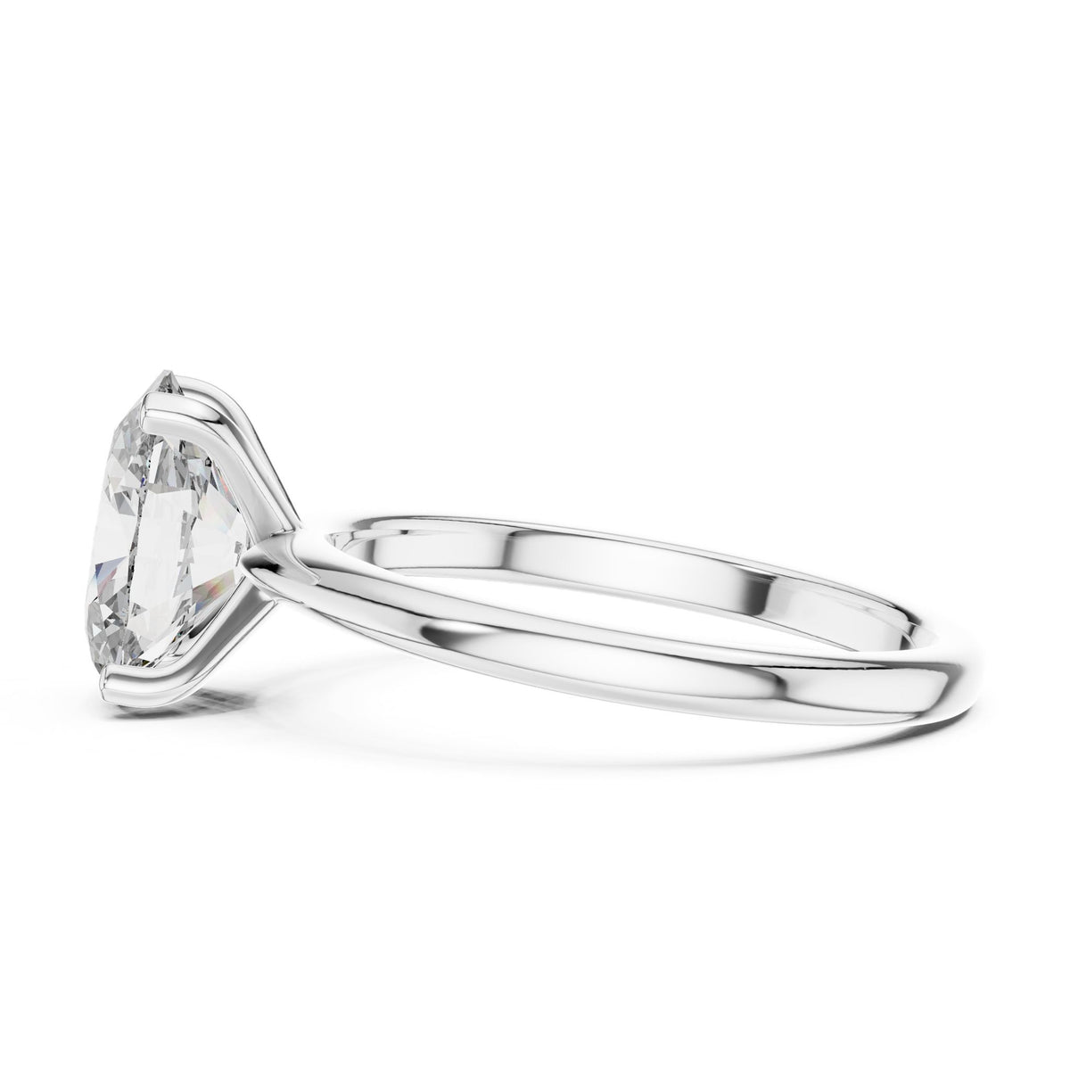Oval Solitaire Lab Grown Diamond Engagement Ring