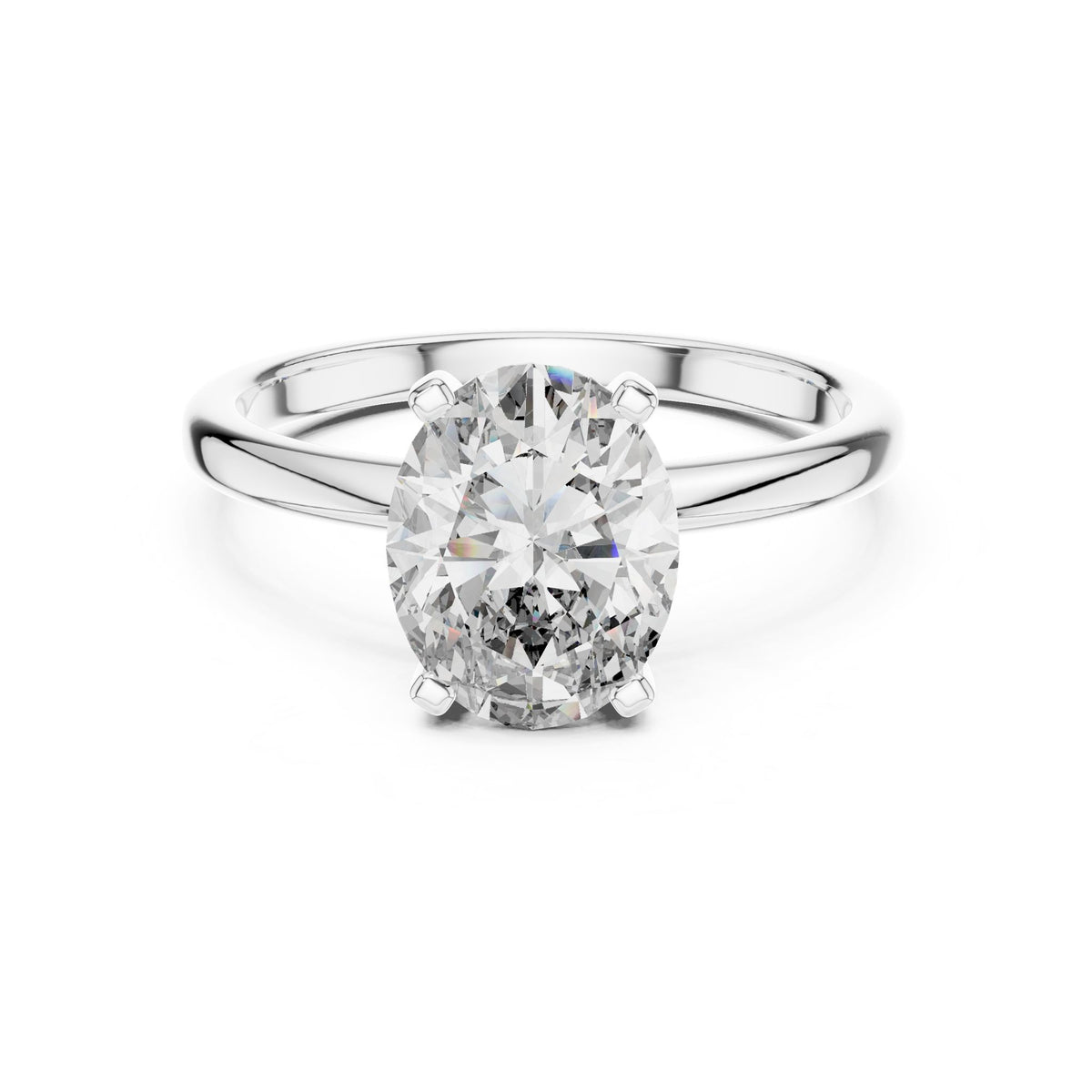 Oval Solitaire Lab Grown Diamond Engagement Ring