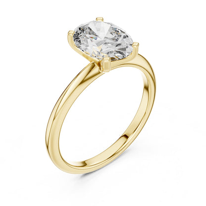 Oval Solitaire Lab Grown Diamond Engagement Ring