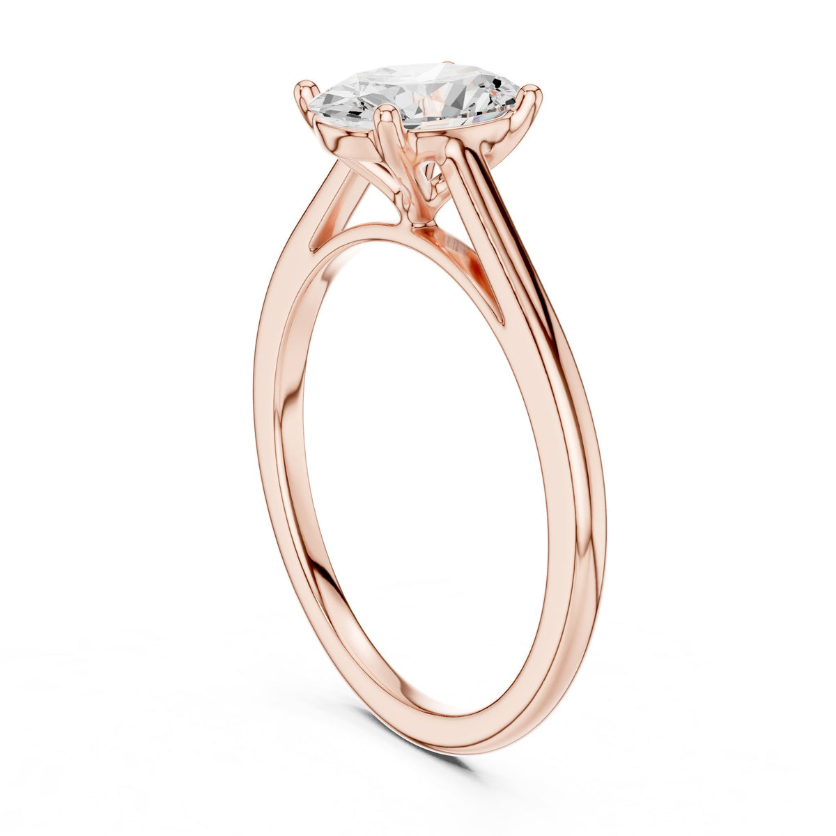 Oval Solitaire Lab Grown Diamond Engagement Ring