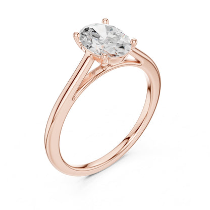 Oval Solitaire Lab Grown Diamond Engagement Ring