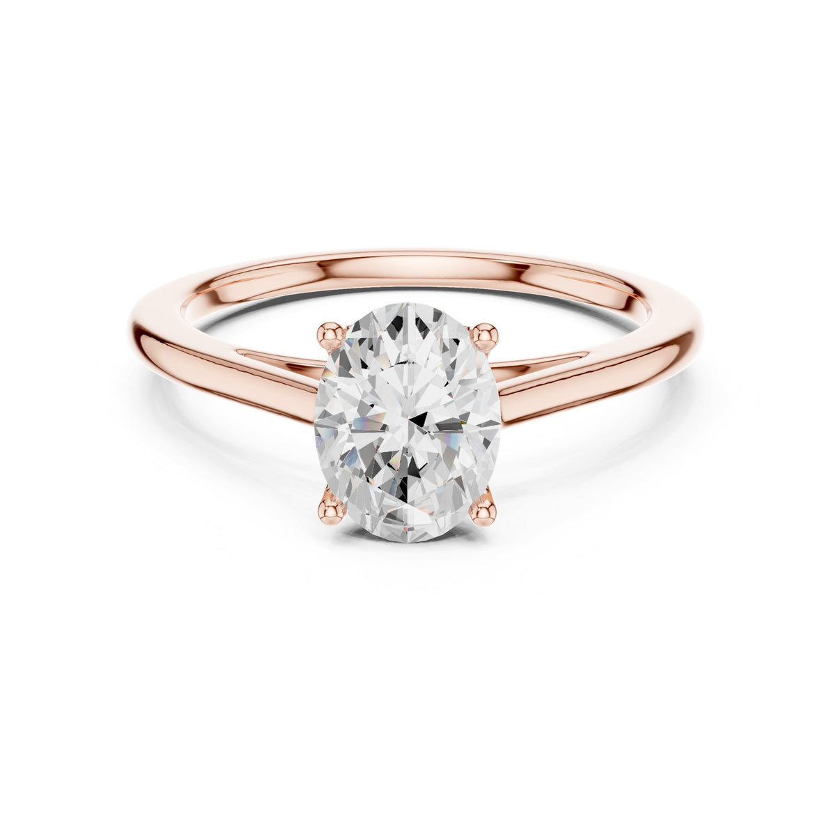 Oval Solitaire Lab Grown Diamond Engagement Ring