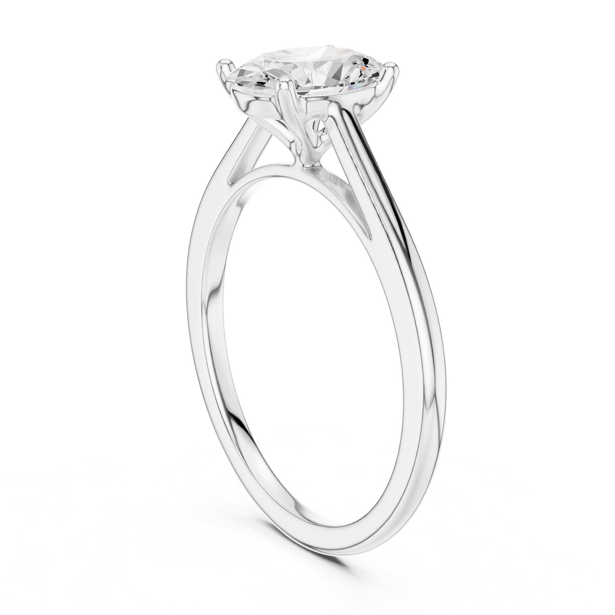 Oval Solitaire Lab Grown Diamond Engagement Ring