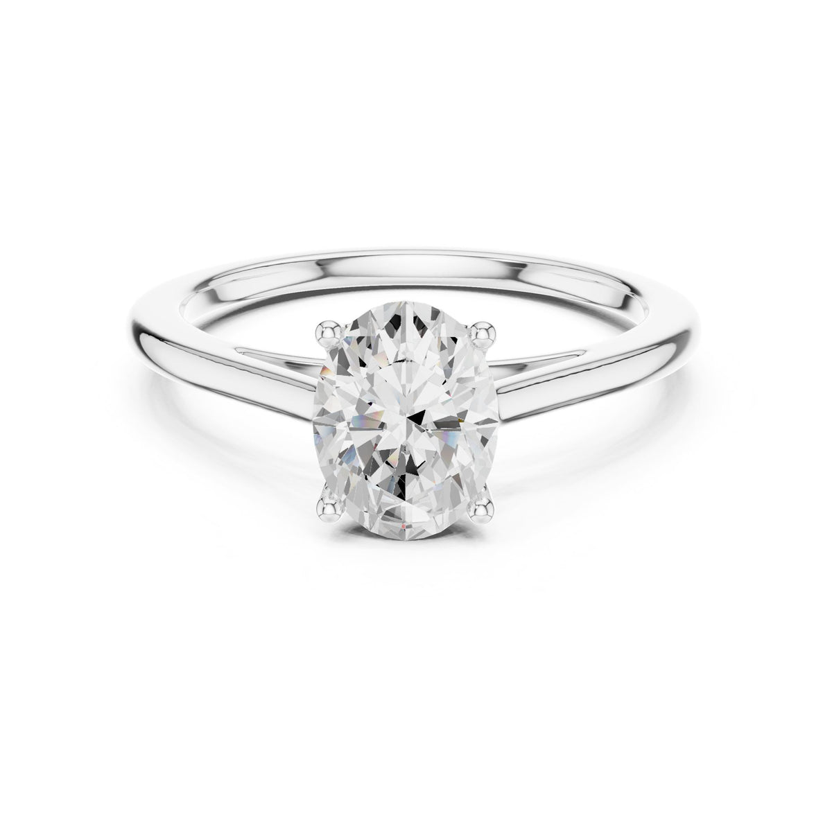 Oval Solitaire Lab Grown Diamond Engagement Ring
