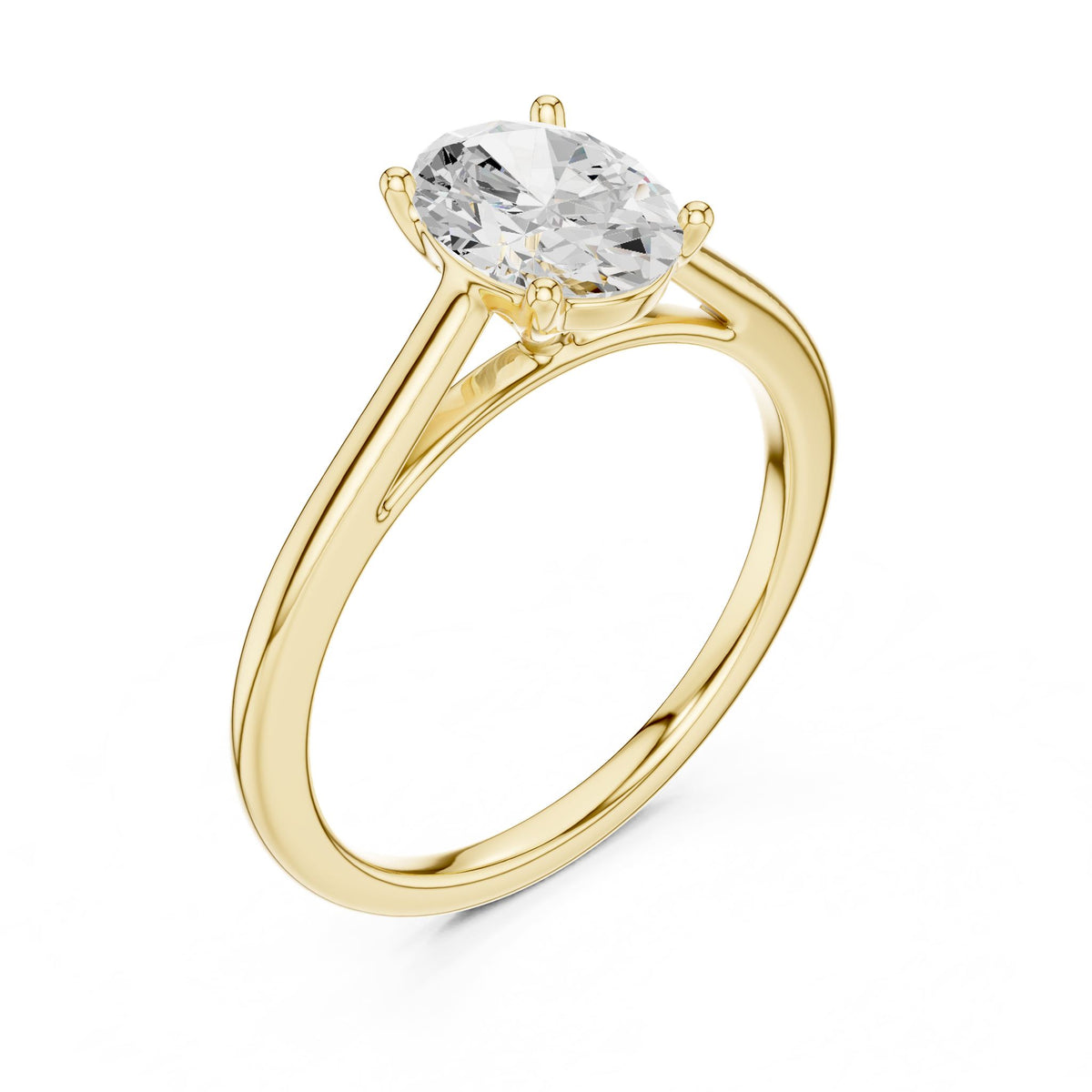 Oval Solitaire Lab Grown Diamond Engagement Ring