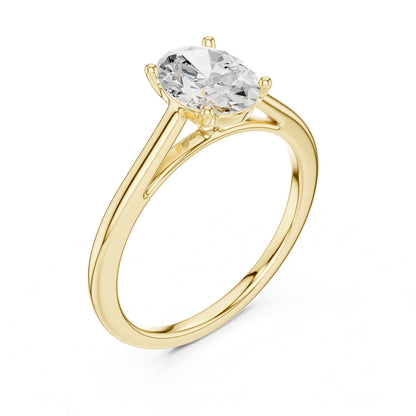 Oval Solitaire Lab Grown Diamond Engagement Ring