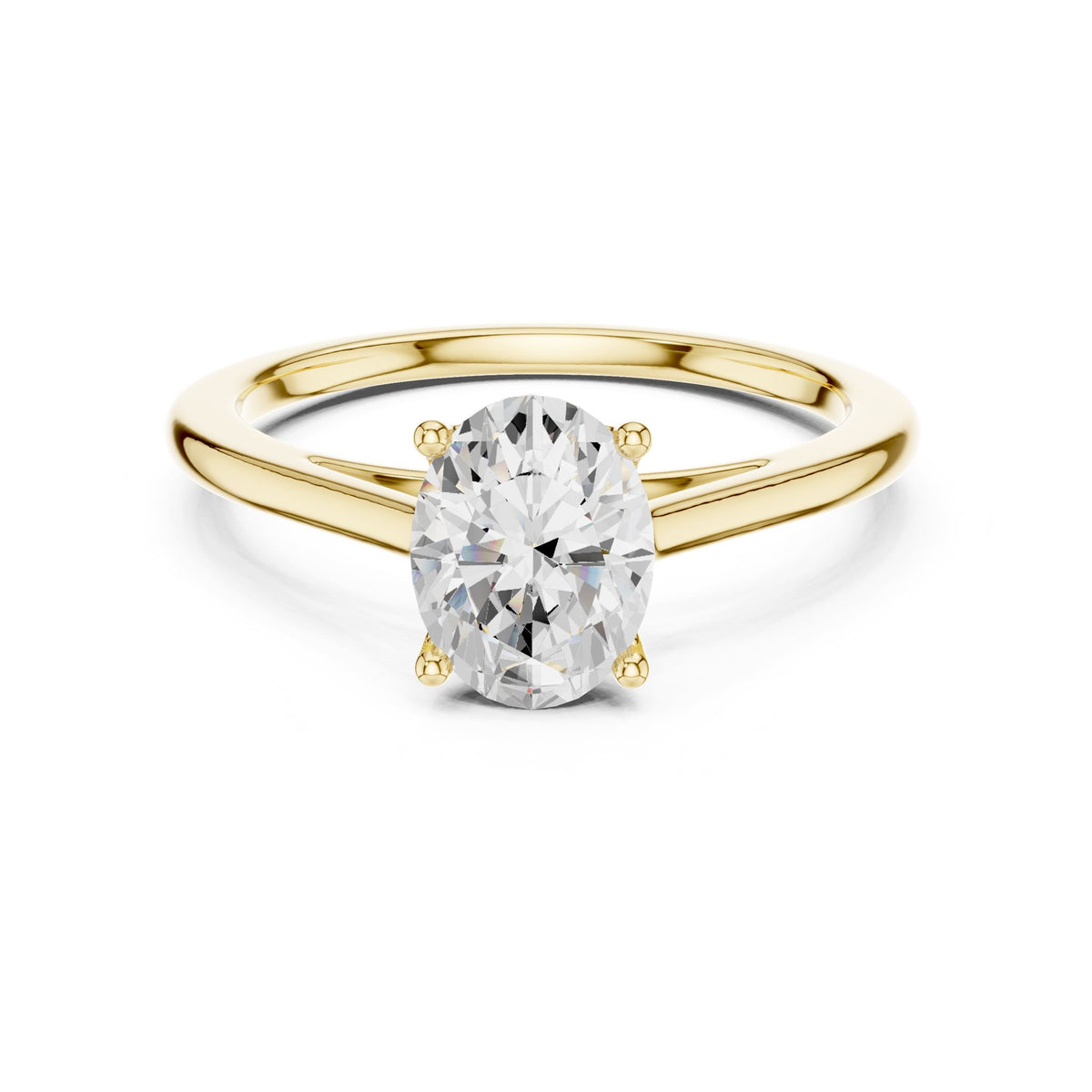 Oval Solitaire Lab Grown Diamond Engagement Ring