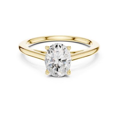 Oval Solitaire Lab Grown Diamond Engagement Ring