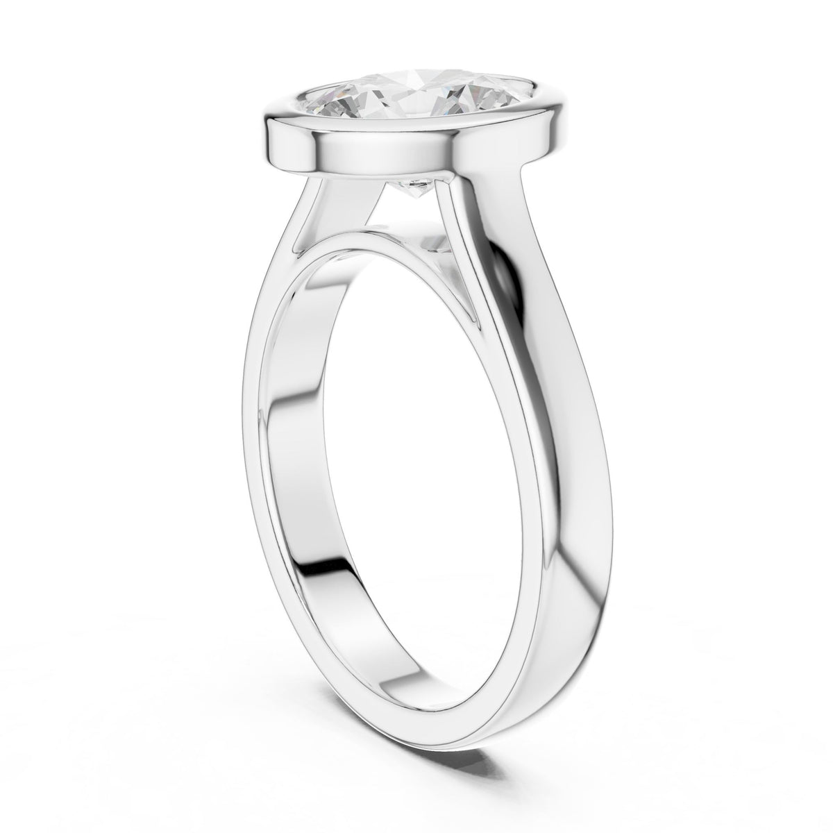 Oval Solitaire Lab Grown Diamond Engagement Ring