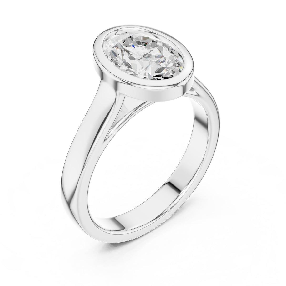 Oval Solitaire Lab Grown Diamond Engagement Ring