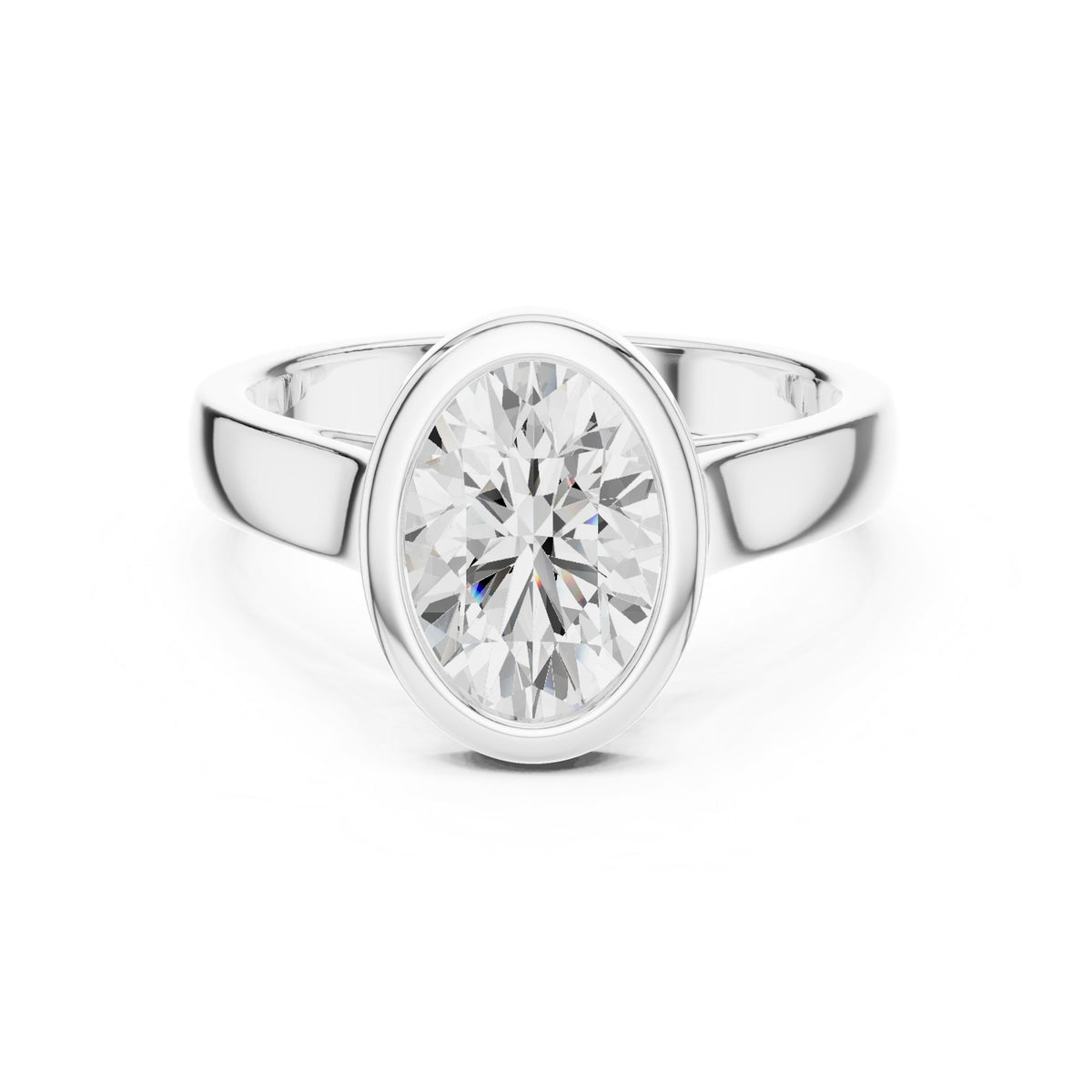 Oval Solitaire Lab Grown Diamond Engagement Ring