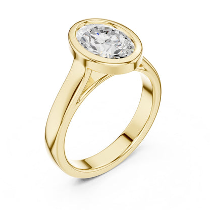 Oval Solitaire Lab Grown Diamond Engagement Ring