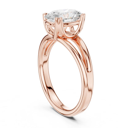 Oval Solitaire Lab Grown Diamond Engagement Ring
