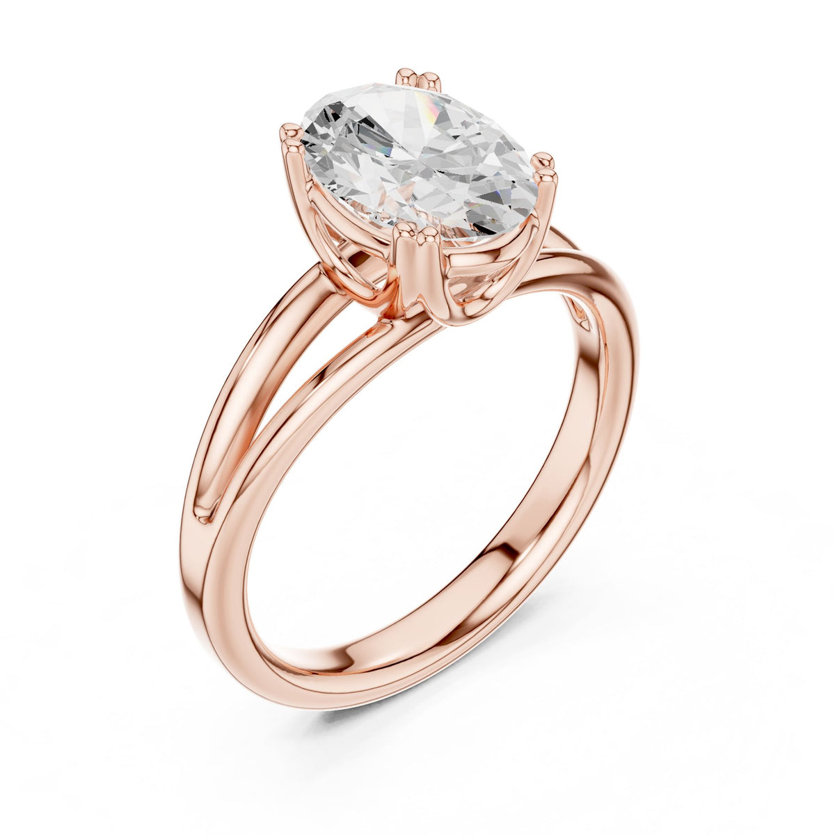 Oval Solitaire Lab Grown Diamond Engagement Ring