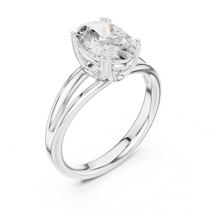 Oval Solitaire Lab Grown Diamond Engagement Ring