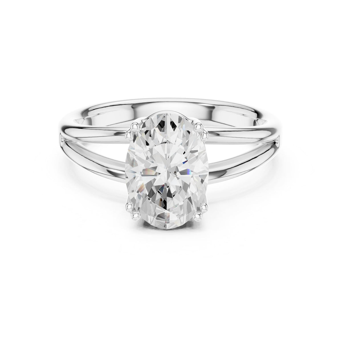 Oval Solitaire Lab Grown Diamond Engagement Ring