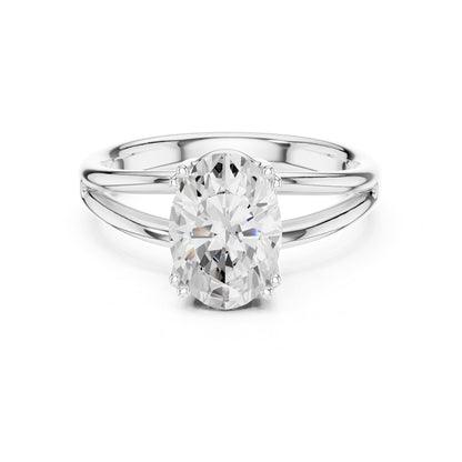 Oval Solitaire Lab Grown Diamond Engagement Ring