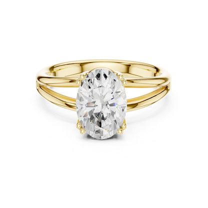 Oval Solitaire Lab Grown Diamond Engagement Ring