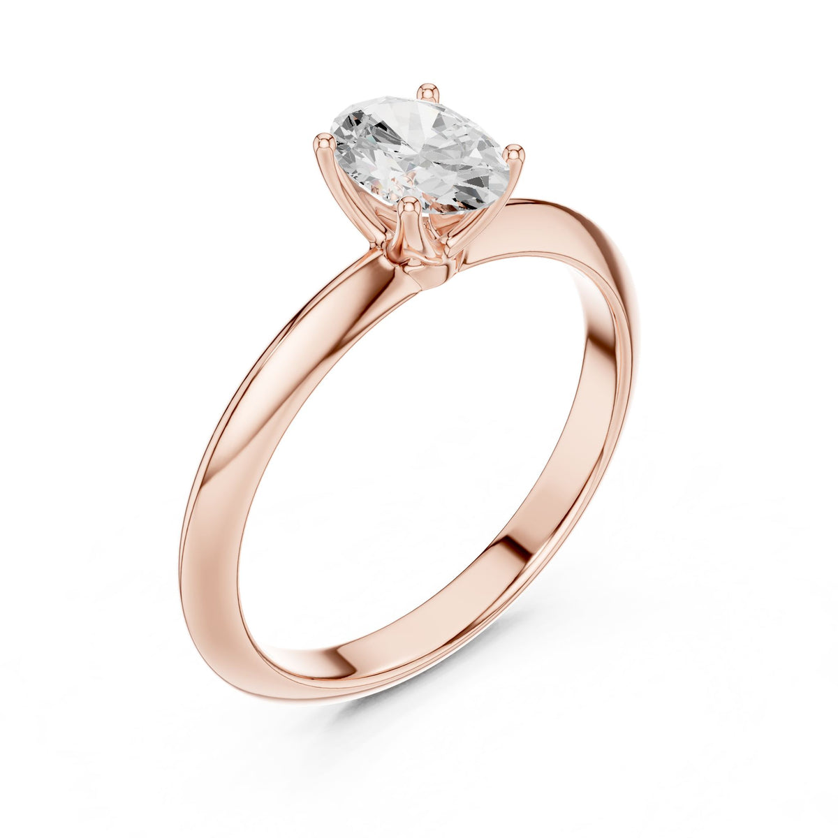 Oval Solitaire Lab Grown Diamond Engagement Ring