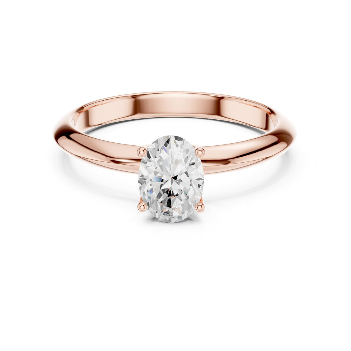Oval Solitaire Lab Grown Diamond Engagement Ring