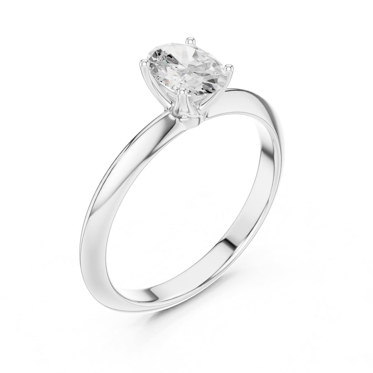 Oval Solitaire Lab Grown Diamond Engagement Ring