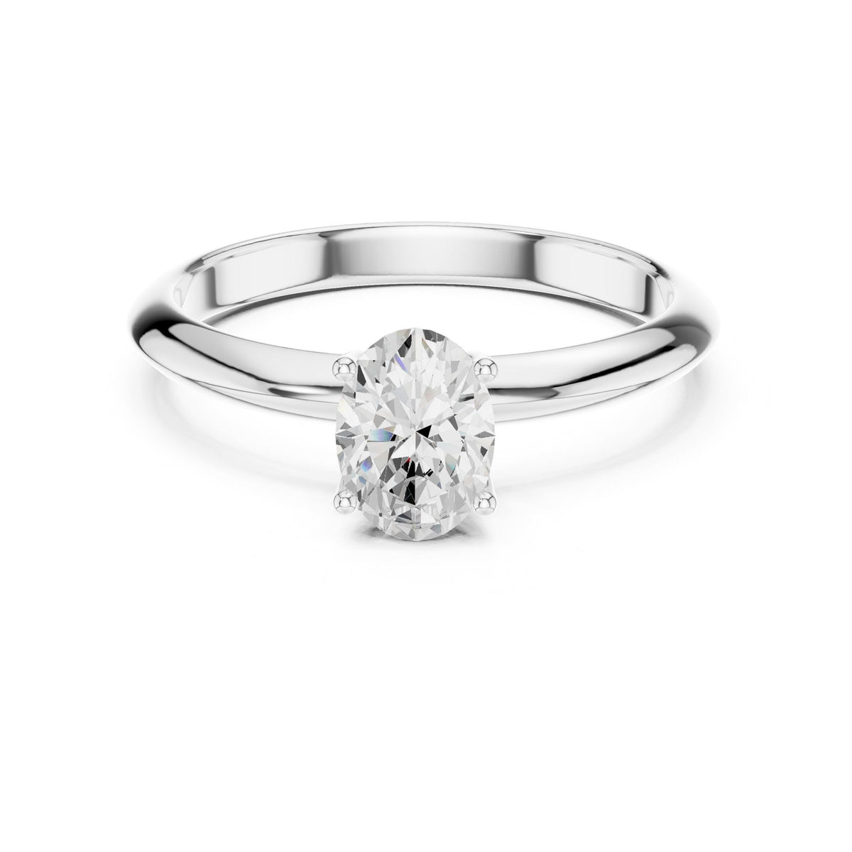Oval Solitaire Lab Grown Diamond Engagement Ring