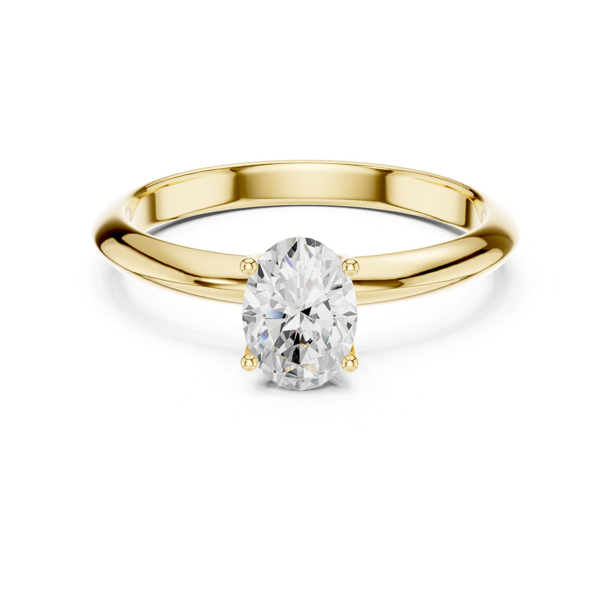 Oval Solitaire Lab Grown Diamond Engagement Ring