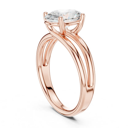 Oval Solitaire Lab Grown Diamond Engagement Ring