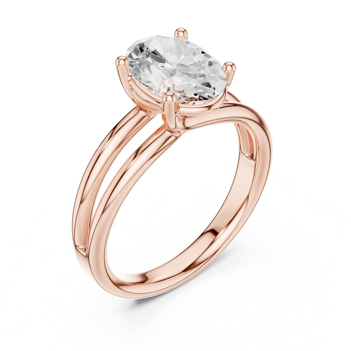 Oval Solitaire Lab Grown Diamond Engagement Ring