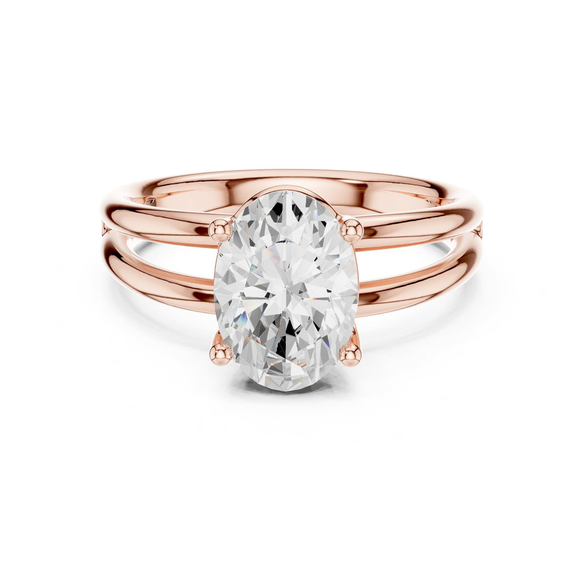 Oval Solitaire Lab Grown Diamond Engagement Ring