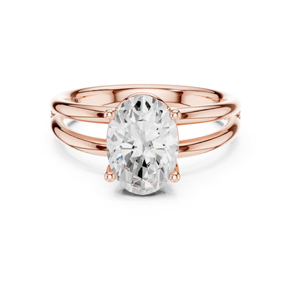 Oval Solitaire Lab Grown Diamond Engagement Ring
