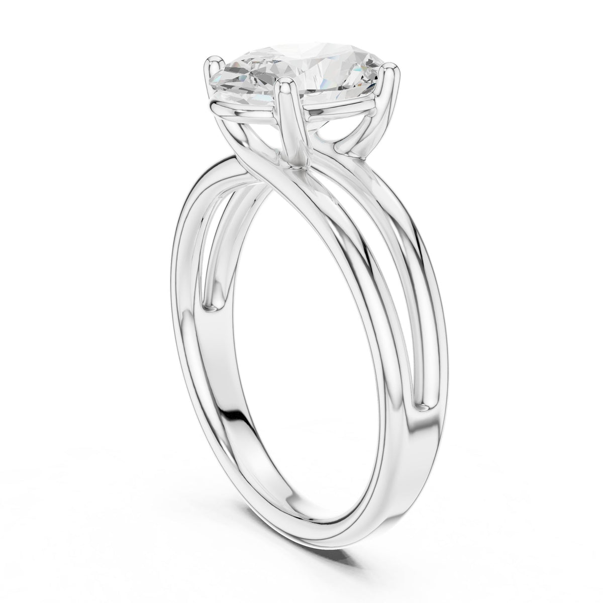 Oval Solitaire Lab Grown Diamond Engagement Ring