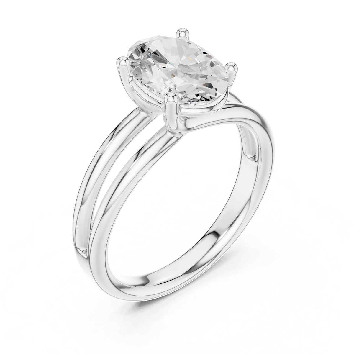 Oval Solitaire Lab Grown Diamond Engagement Ring