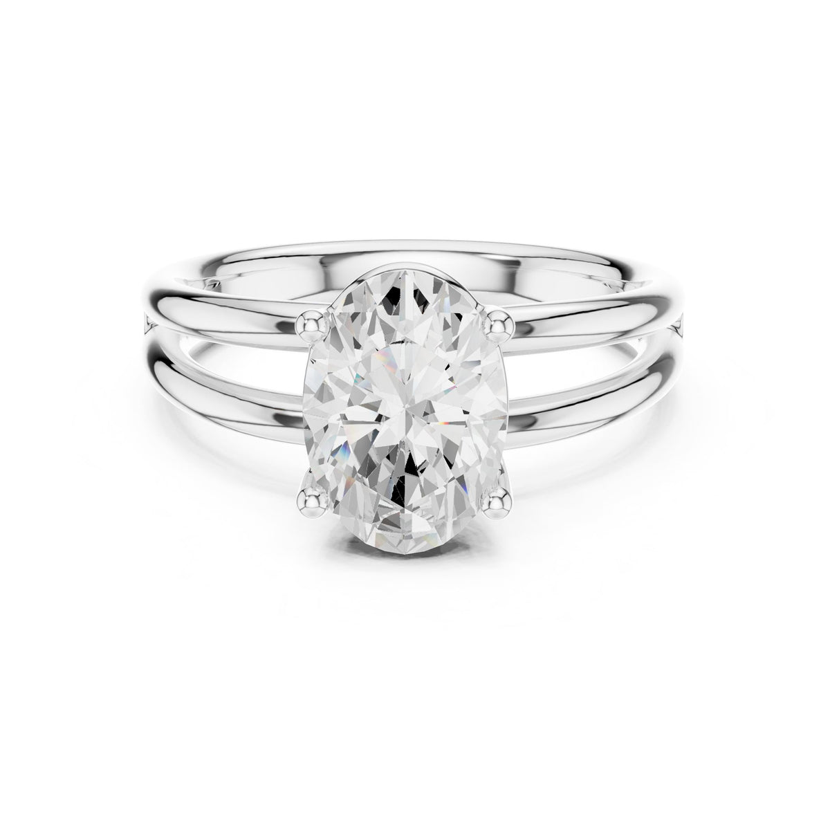 Oval Solitaire Lab Grown Diamond Engagement Ring