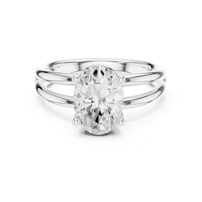 Oval Solitaire Lab Grown Diamond Engagement Ring
