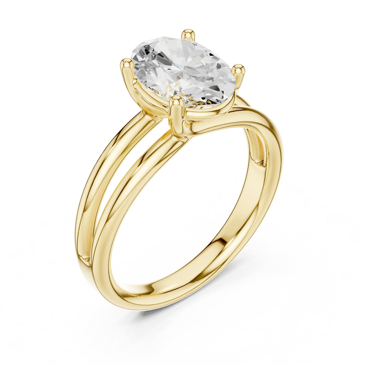 Oval Solitaire Lab Grown Diamond Engagement Ring